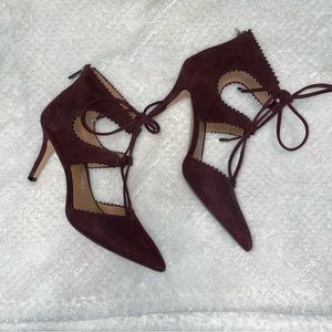 Arturo Chiang “Georgiane” Maroon Heels with Ties
